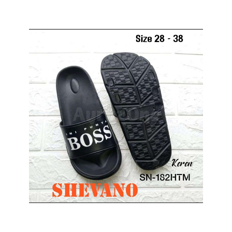 Sandal selop slip on Anak laki dan Perempuan Shevano Boss SN-182HTM keren dan Trendy