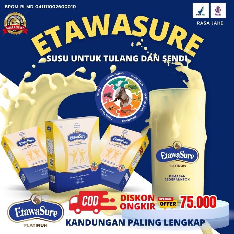 

ETAWASURE SUSU KAMBING ETAWA UNTUK ASAM URAT NYERI SENDI & KEPADATAN TULANG