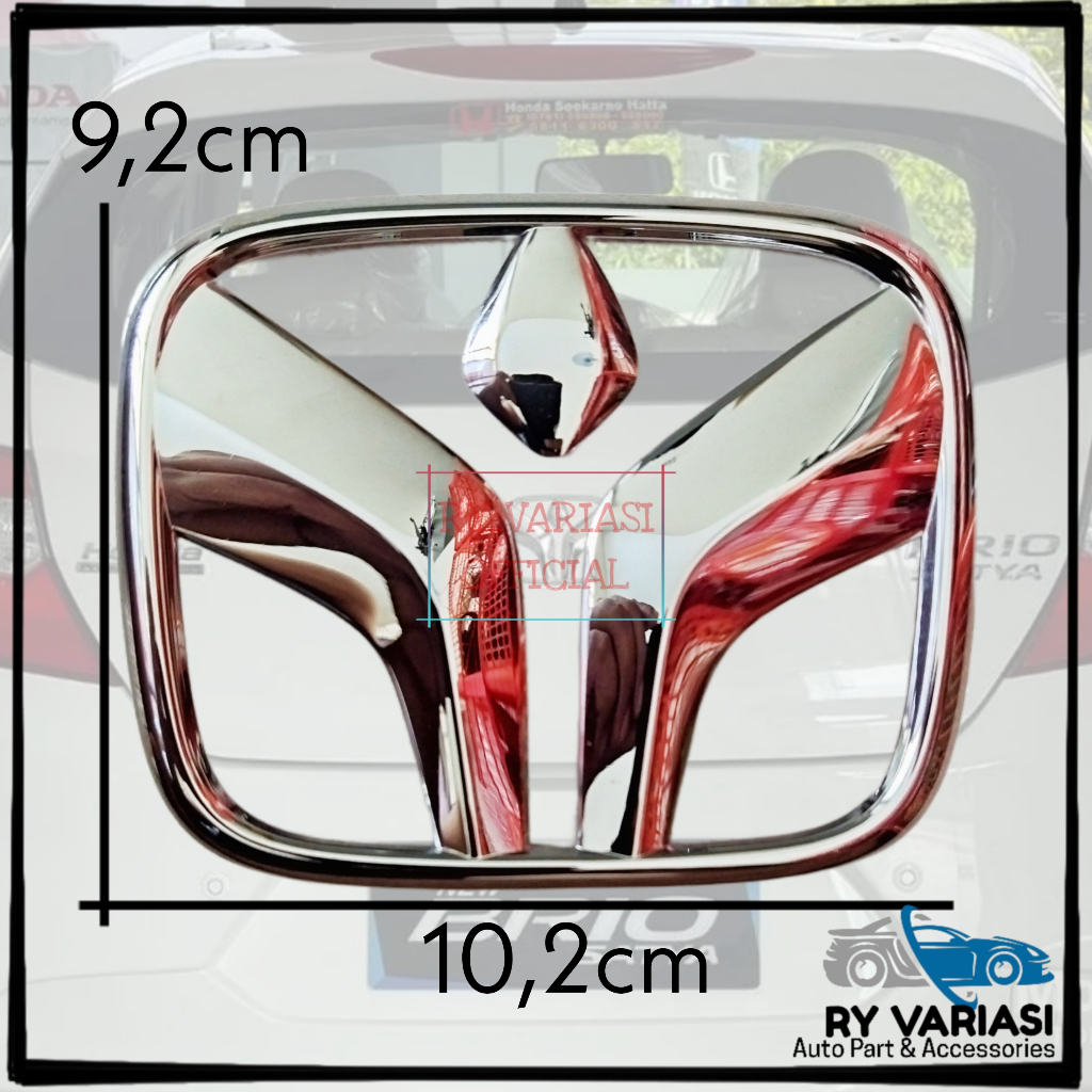 Logo Bagasi Honda BRIO Original/ Logo Emblem Belakang Honda BRIO/ Logo Kembang/ Logo H Honda