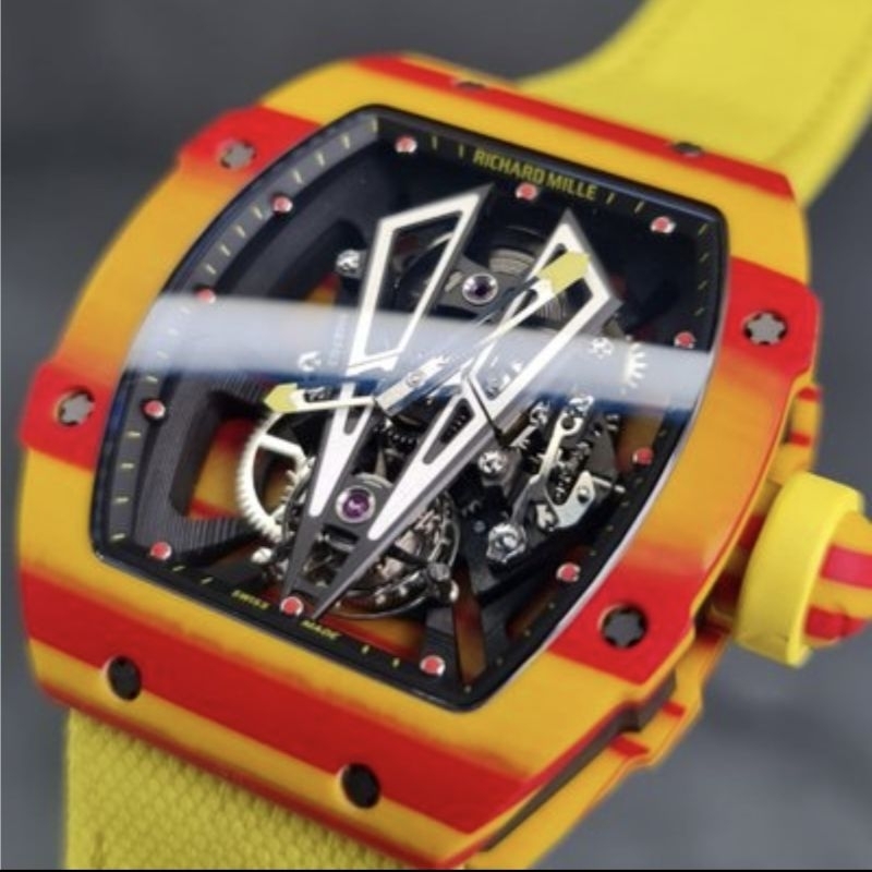 JAM TANGAN TOURBILLON RM 27-03 YELLOW RAFAEL NADAL AUTOMATIC SWISS