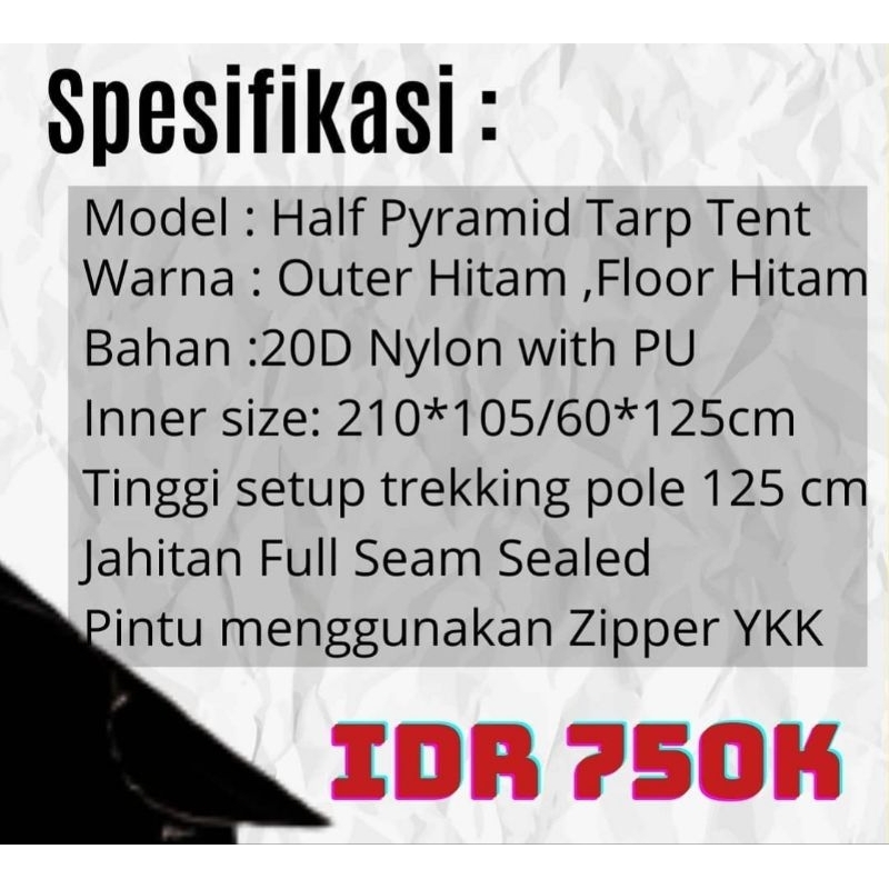 Tenda Tarp Tent Agrey 1 Person Ultralight
