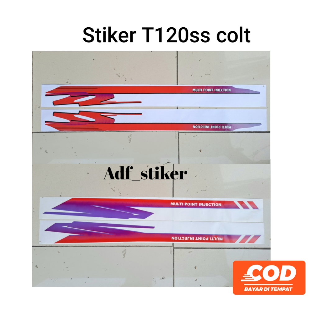 stiker mitsubishi colt T120ss mpi pickup bak / stiker T120ss pickup bak multi injection / stiker col