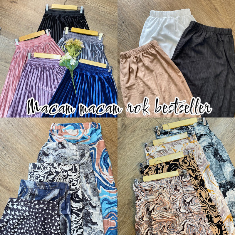 ROK VIRAL MARBLE SKIRT - ROK PAYUNG BLUDRU - ROK SPAN KOREAAN ROK PENDEK PANJANG - ROK RAYON MOTIF A