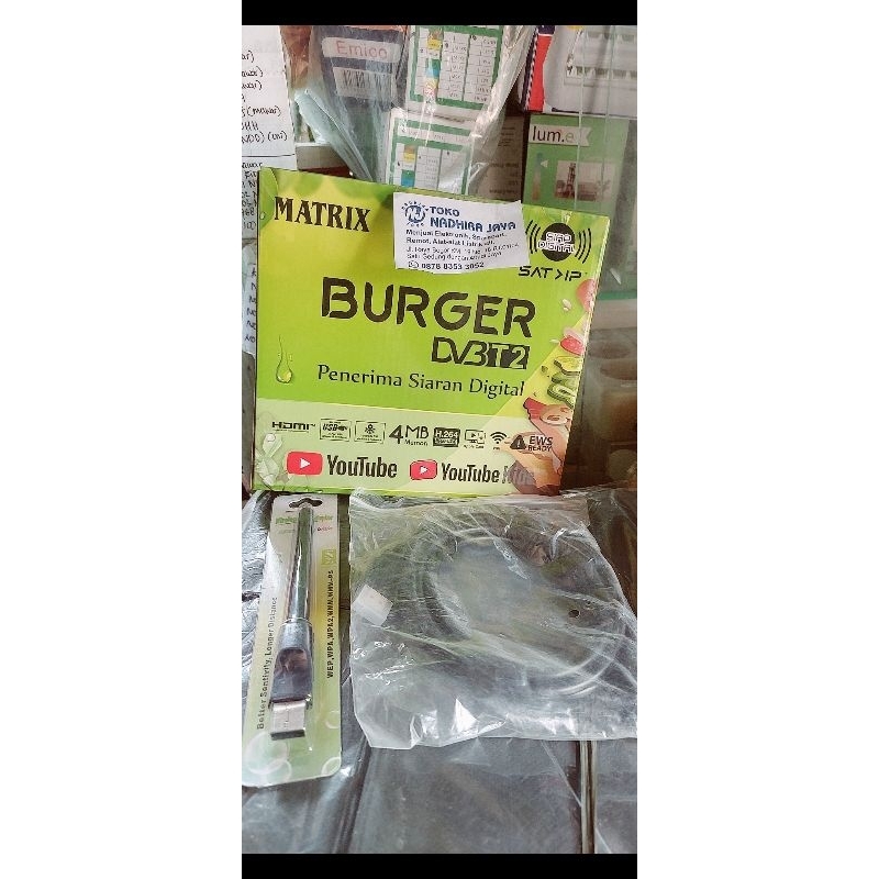 SET BOX MATRIX BURGER + DONGLE WIFI + HDMI