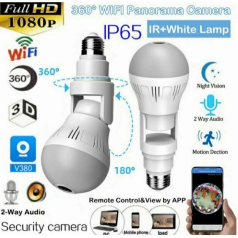IP BOHLAM 8MP APP V380 / V380 PRO PANORAMIC IPKAMERA CCTV 360'