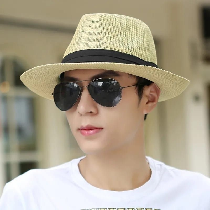 Topi fedora lebar pria dan wanita topi import