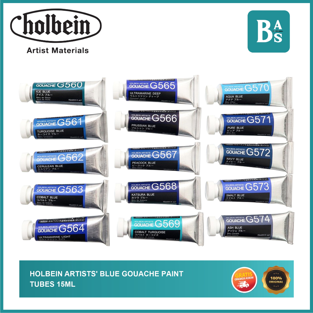 

Holbein Artists' BLUE Gouache Paint 15ml