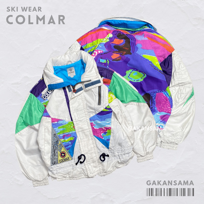 Jaket Vintage Colmar Art Rare + Anzi Besson Full motif Authentic