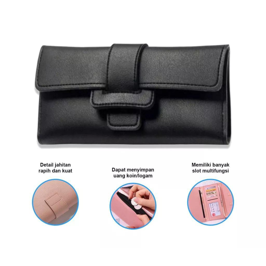 Dompet Lipat Panjang Wanita/Dompet Import Murah Cantik REALPICT |VT
