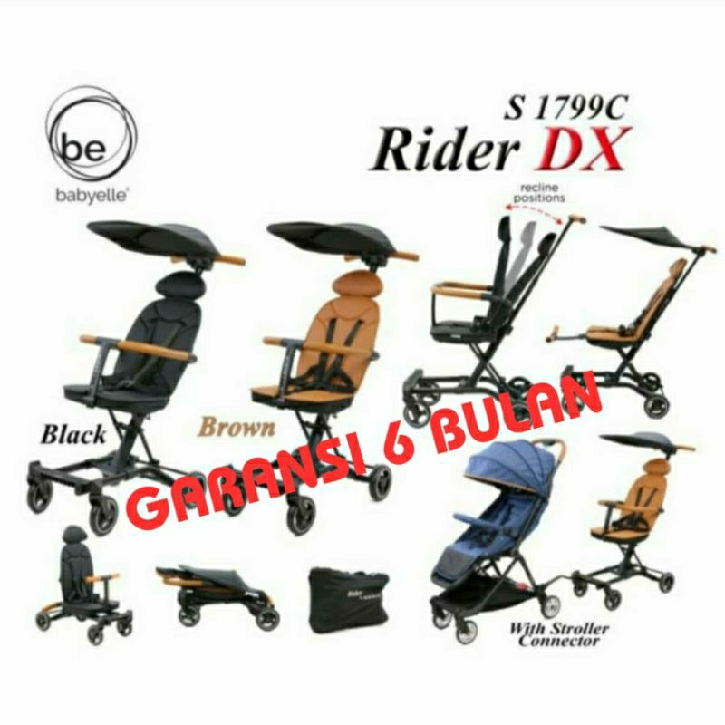 Stroller Babyelle Convertible Rider 1688 Traveller