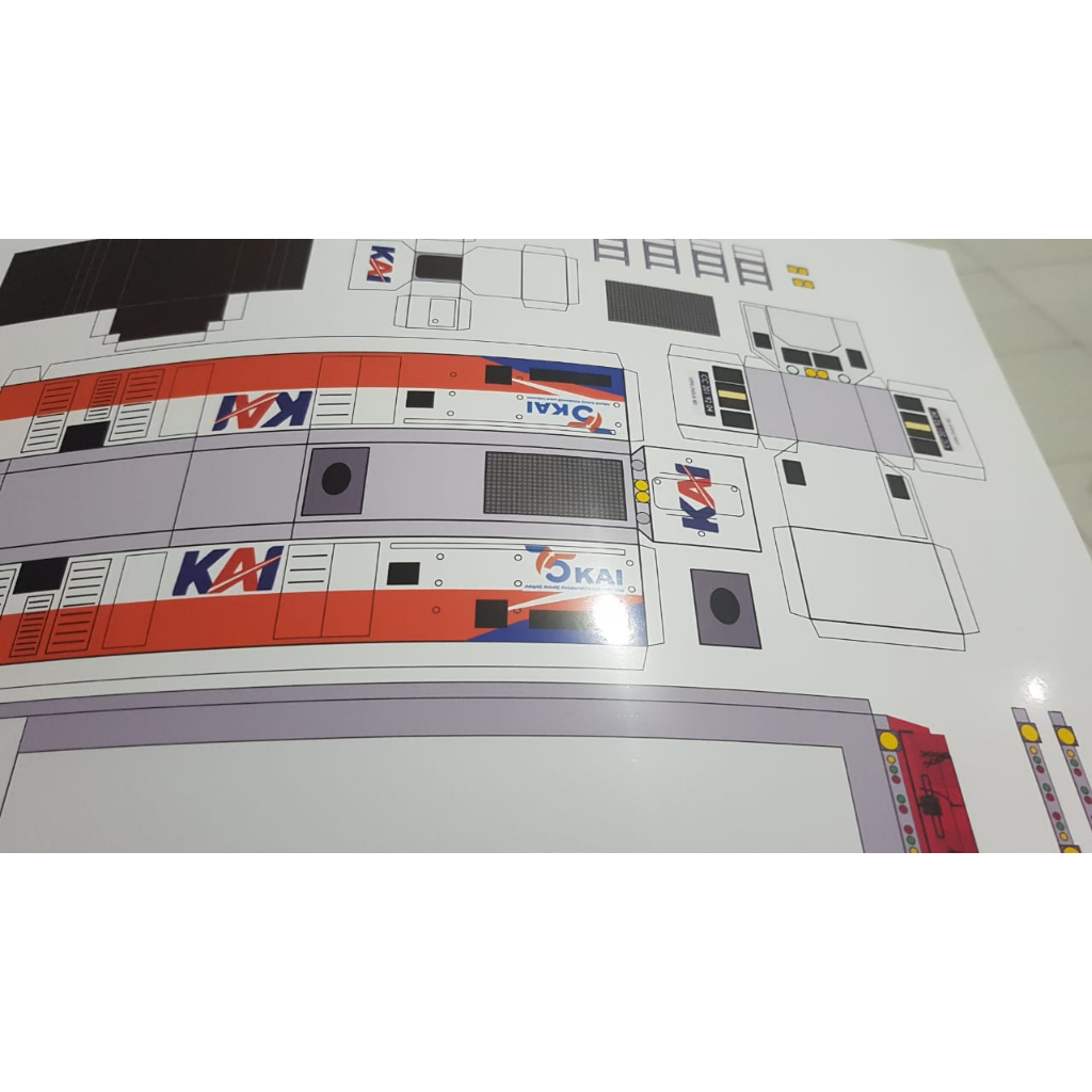 Stiker pola papercraft Kereta api Indonesia cc201