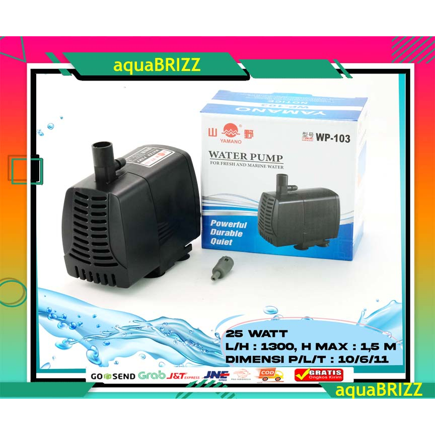 YAMANO WP 103 WP103 WP-103 Pompa Air Celup Pompa Kolam Aquarium