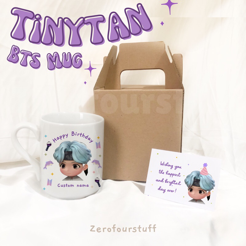 BTS TINYTAN MUG / CUSTOM BTS MUG CHARACTER / KADO ULTAH / HADIAH ULANG TAHUN ARMY