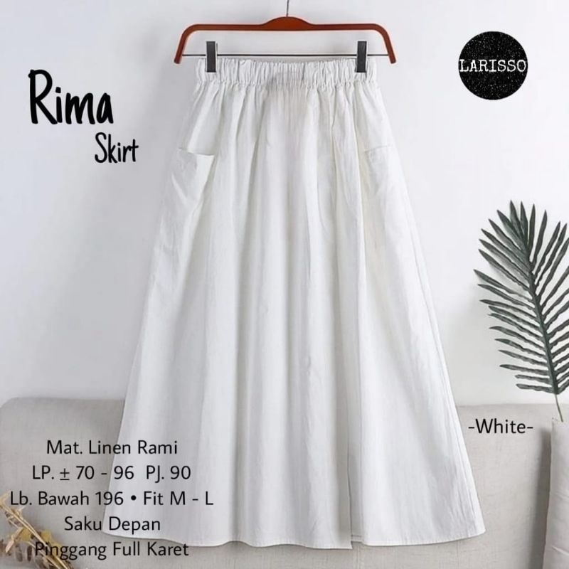 RIMA SKIRT/ ROK POLOS LINEN PREMIUM ORI LARISSO