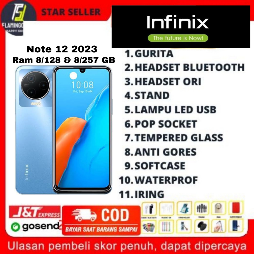 INFINIX NOTE 12 2023 RAM 8/128 GB & 8/256 GB HELIO G99 GARANSI RESMI INFINIX