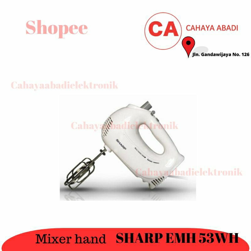 Sharp EMH53WH Hand Mixer Putih 250W 5 Kecepatan Turbo Speed