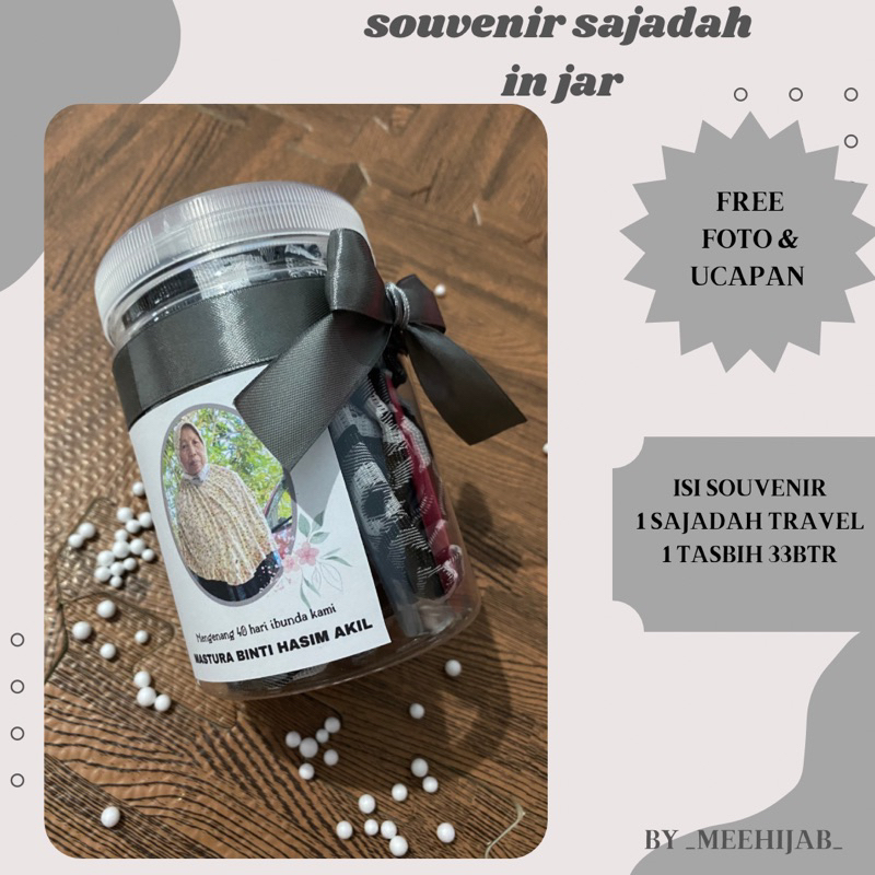 SOUVENIR SAJADAH IN JAR HAJI UMROH TAHLILAN PERNIKAHAN KHITAN