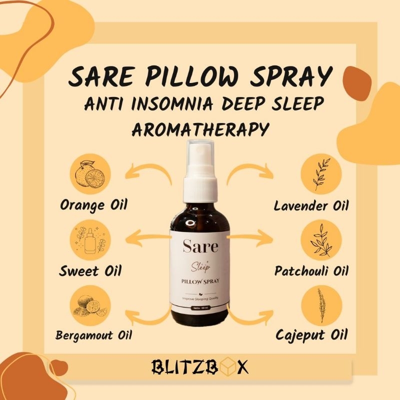Sare Pillow Spray Anti Insomnia Deep Sleep Aromatherapy