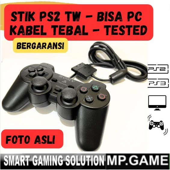 Stik Stick PS2 ORI ORIGINAL PABRIK OP Elite Hitam Stik PS2 Stick PS2 HITAM TW TW Super Kabel Tebal B