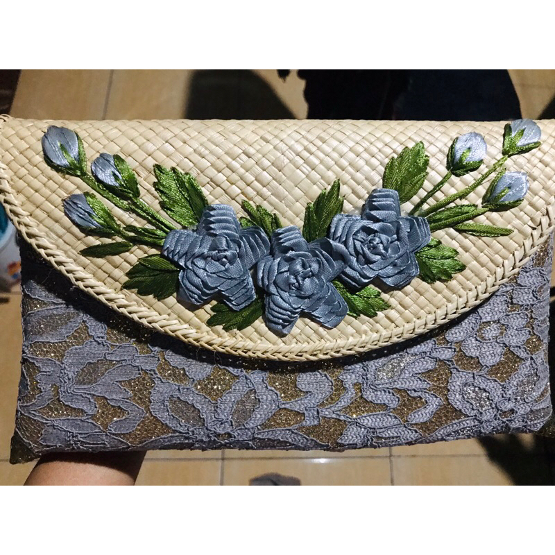 PRELOVED TAS KONDANGAN KEBAYA GREY