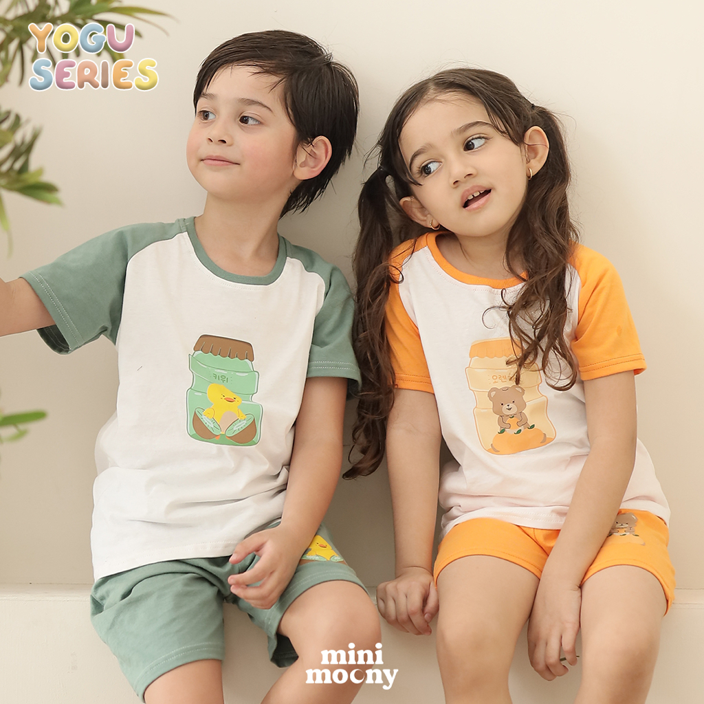 Mini Moony Yogu Series Raglan Set - Set Raglan Anak - Setelan Raglan
