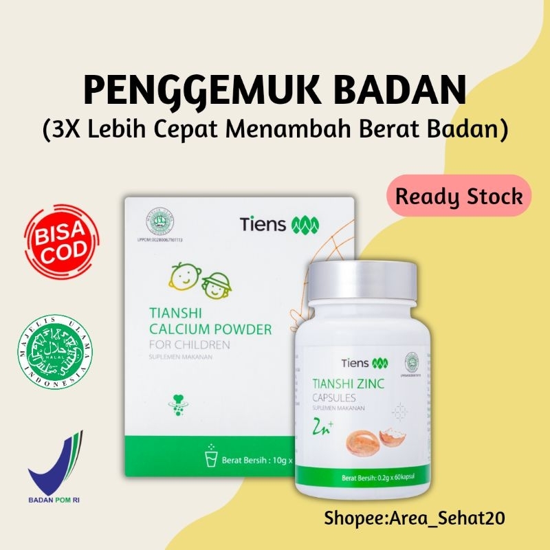 PENGGEMUK BADAN  | SUSU PENGGEMUK BADAN TIENS | ZINC TIENS ORIGINAL | PENAMBAH BERAT BADAN TIENS