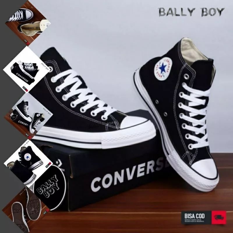 Sepatu Converse All Star Sepatu All Star tinggi Hitam Putih Sepatu Sekolah Pria Wanita