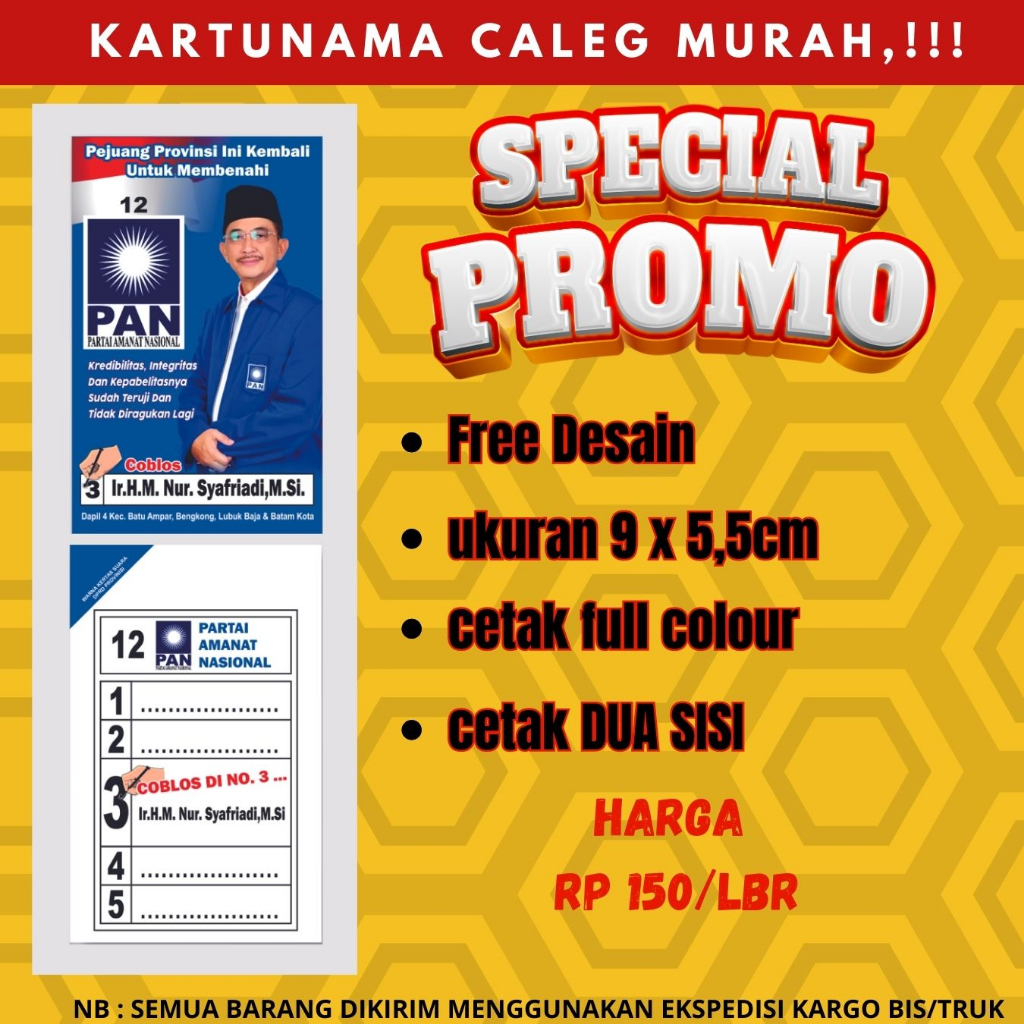 

KARTUNAMA DUA SISI CALEG MURAH 10RIBU LEMBAR