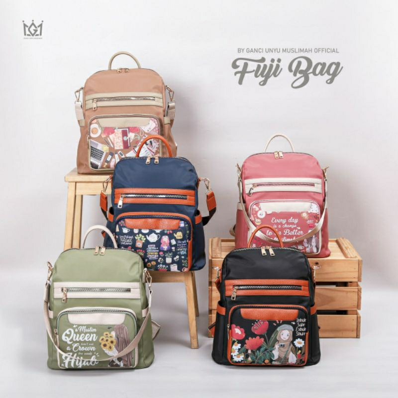 Unyu Muslimah New Fuji Bag Versi 2 Tas Labtop Tas Ransel Slingbag Muslimah