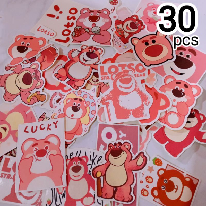 

Stiker Lotso Pink Bear 30pcs Strawberry Bear