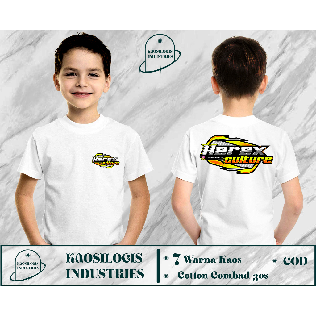 Kaos Anak Herex Culture Gratis Nama IG pecinta Herex Herex Nusantara DB - Kaosilogis