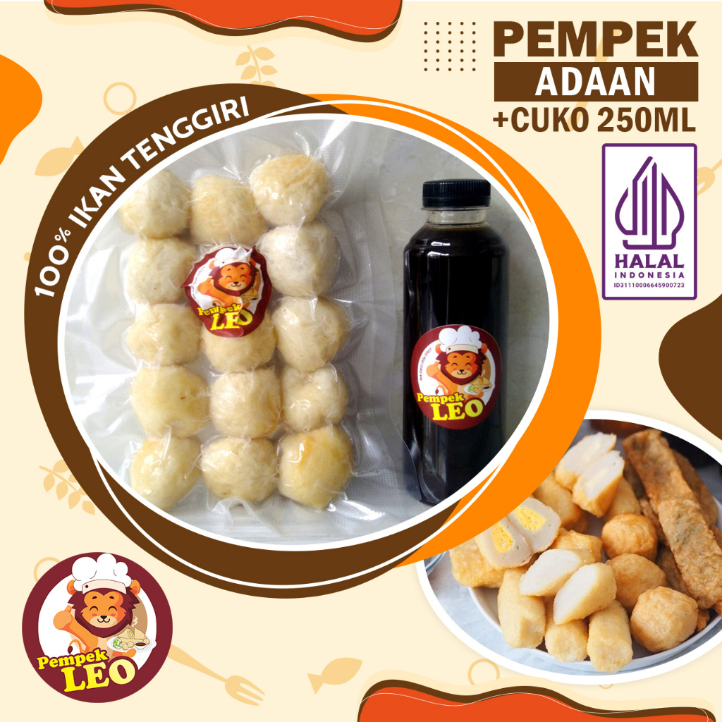 

Paket Pempek Adaan + Cuko 250mL Pempek Leo Pempek Palembang Ikan Tenggiri