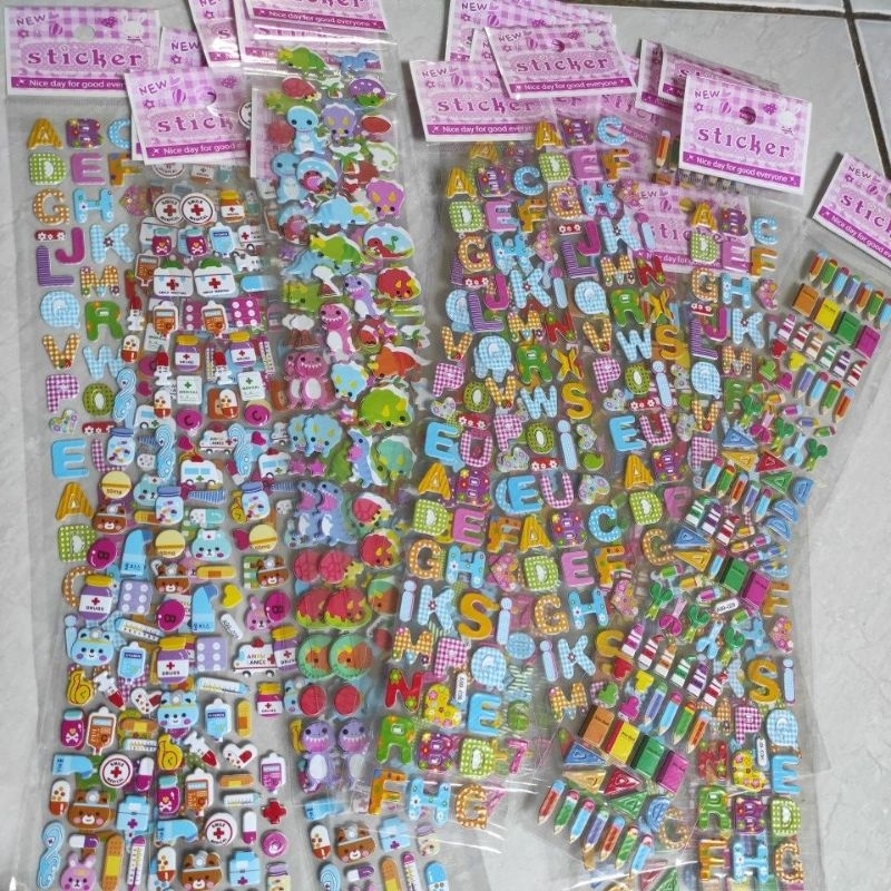 

stiker timbul panjang bisa pilih tema