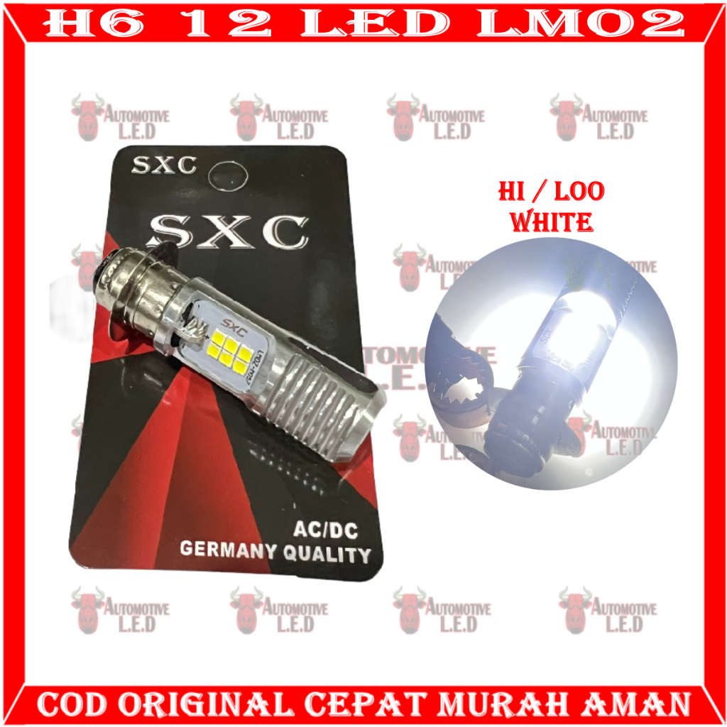LAMPU UTAMA LED MOTOR H6 12 LED MERK SXC LM02 I Lampu Led Motor 12 LED | LED H6 MOTOR