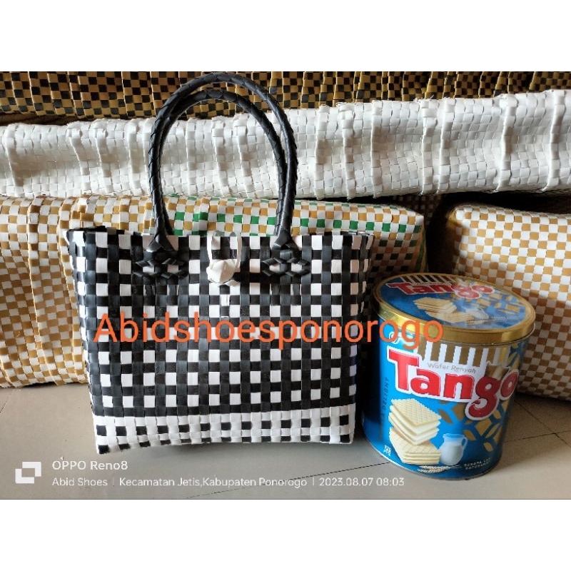 READY | Tas anyam plastik grosir murah langsung pabrik | tas monochrome