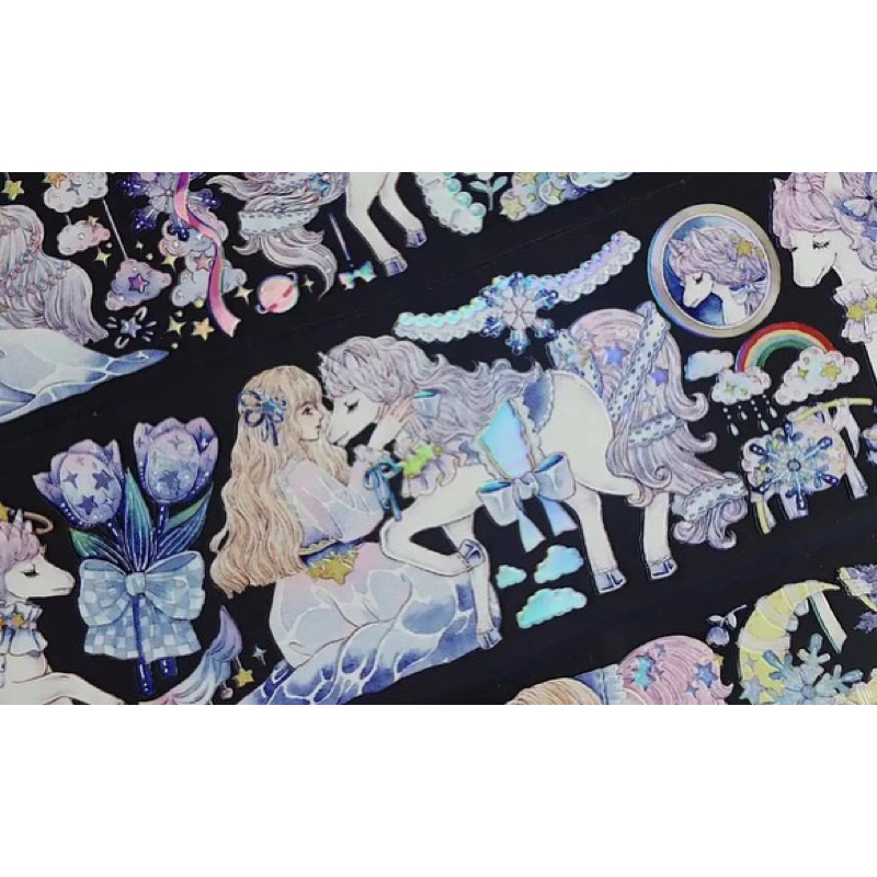 

Sample Unicorn Girls, Fairy Forest Girls, Castle Garden Party, Black Angels Crystal PET Tape perloop