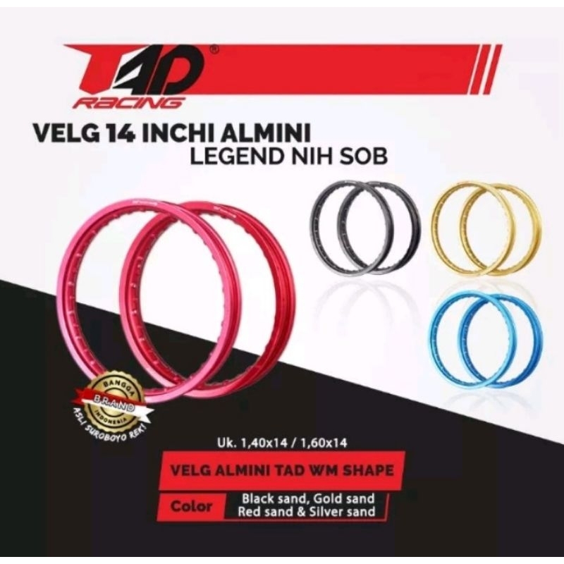 VELG ALMINI TAD WM SHAPE 140/160 RING 14 DAN RING 17