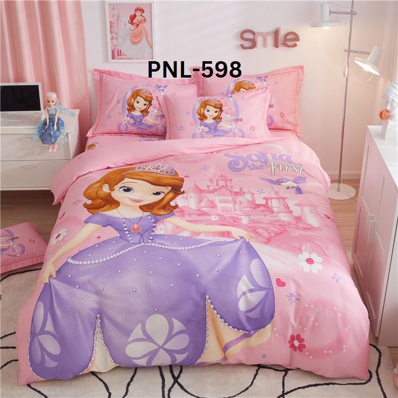 Sprei dan bedcover princess sofia katun jepang anak premium kingsize 180x200 gambar besar