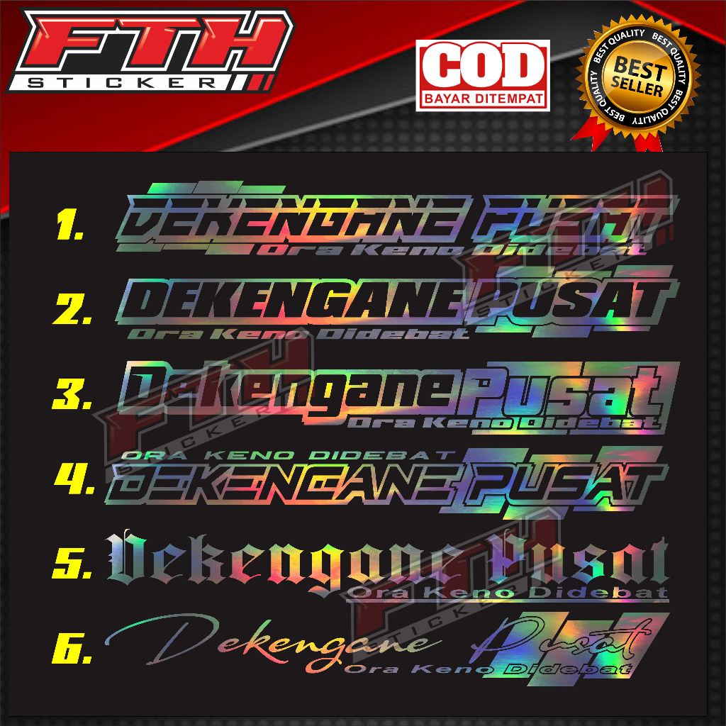 [HOLOGRAM]stiker dekengane pusat stiker kaca atas pick up, l300, truck dll.