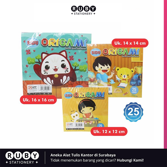 

RUBY STATIONERY Kertas Origami 12 cm / 14 cm / 16 cm SIDU - Origami Paper