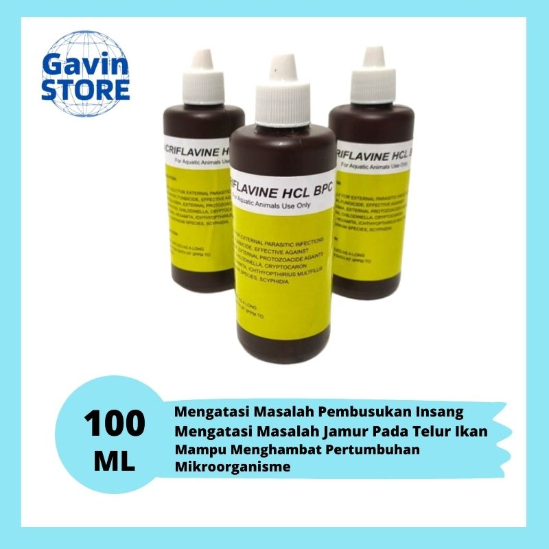 Acriflavine Hcl Bpc 100ml Obat Ikan Murni Tanpa Campuran Obat Kuning Ikan