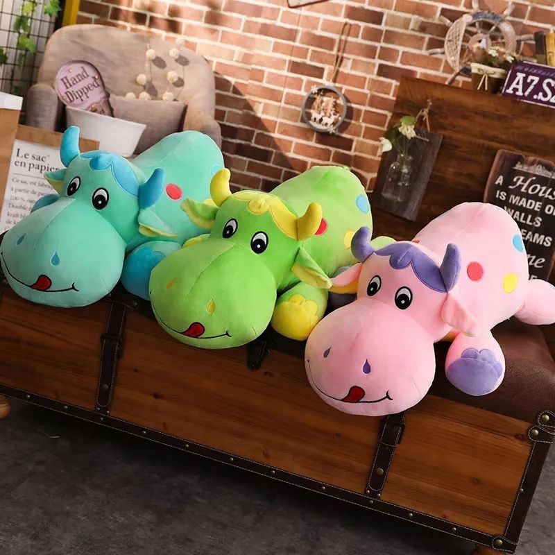 Boneka Sapi gemoy lucu 60cm dan 40cm bahan halus lembut SNI boneka sapi laying