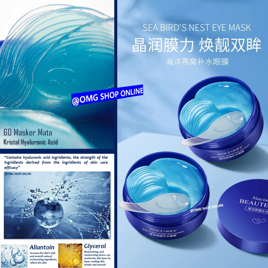 [NEW] Isi 60 Lembar Termurah  Masker Mata Collagen Niacinamide IMAGES / Masker Mata Panda Kantung Ma
