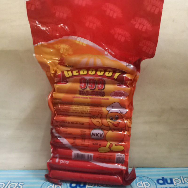 

Sosis Geboooy 999 Basis Merah 420 gram isi 21 pcs / Geboy Gebooy