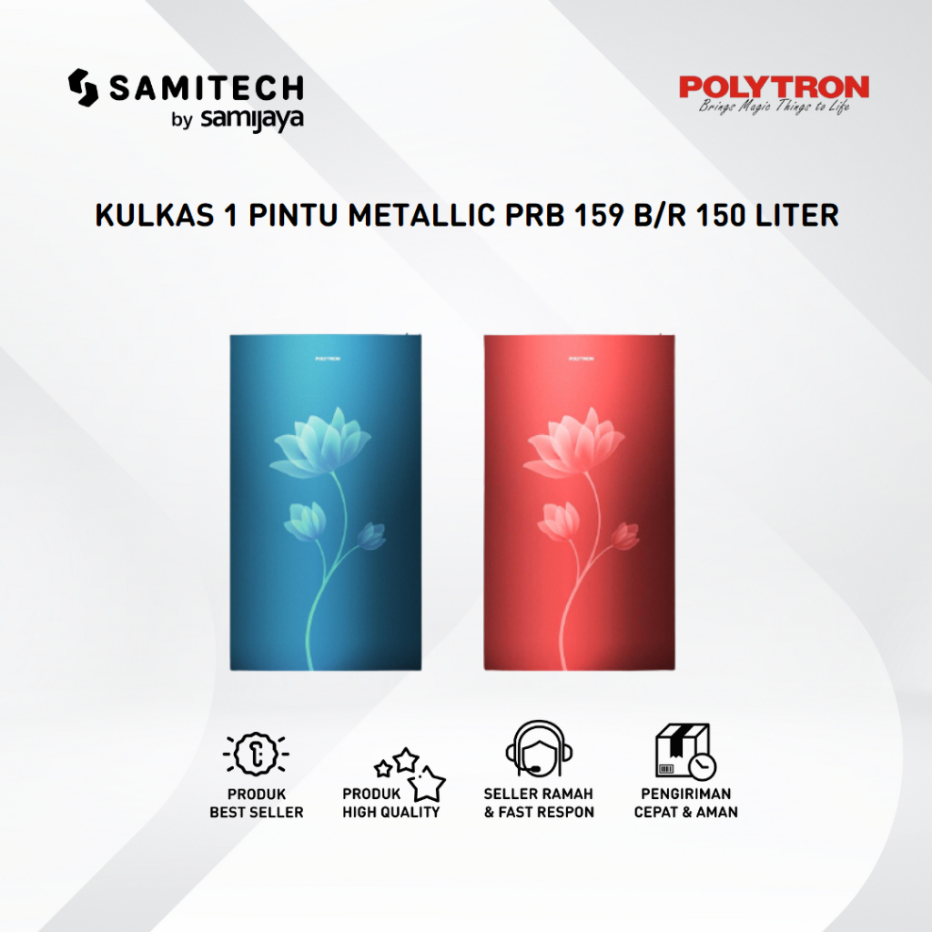 KULKAS 1 PINTU POLYTRON PRB-159 / PRB 159 KAPASITAS 150 LITER BERGARANSI