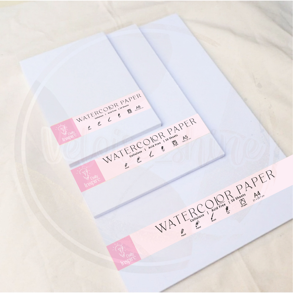 

Watercolor Paper Cellulose 250gsm / Painting Paper Kertas Cat Air Sketchpaper - Daily Inspire