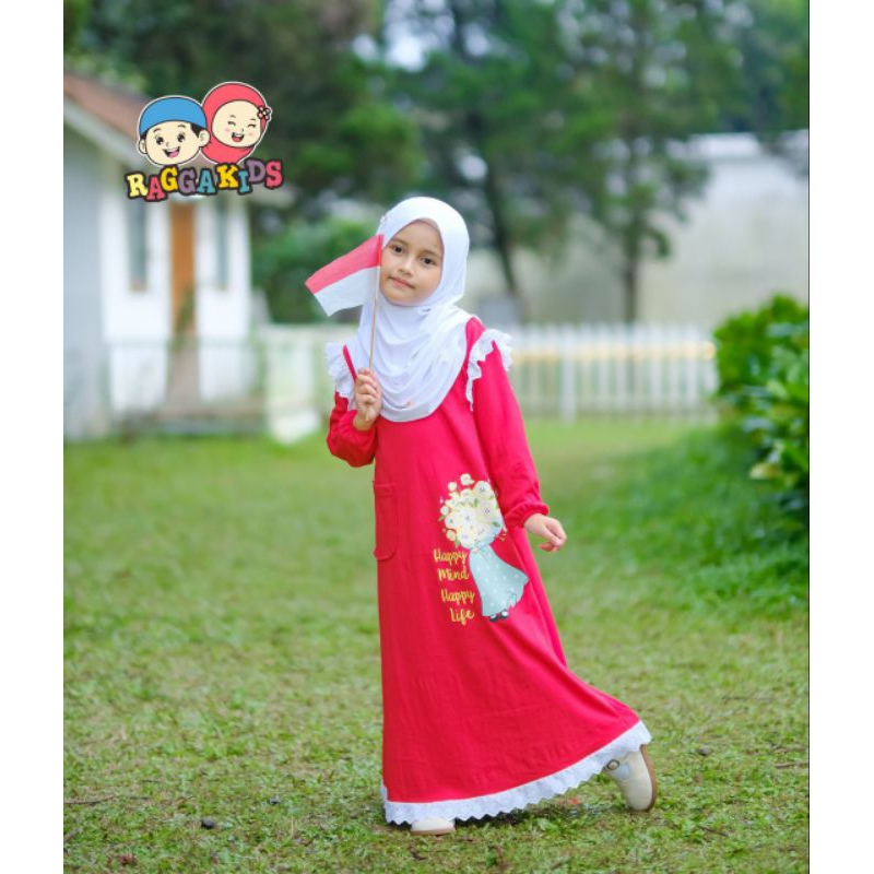 GAMIS ANAK MERAH GAMIS MERAH TUJUH BELASAN