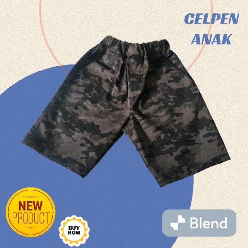 CELANA PENDEK ANAK MOTIF LORENG