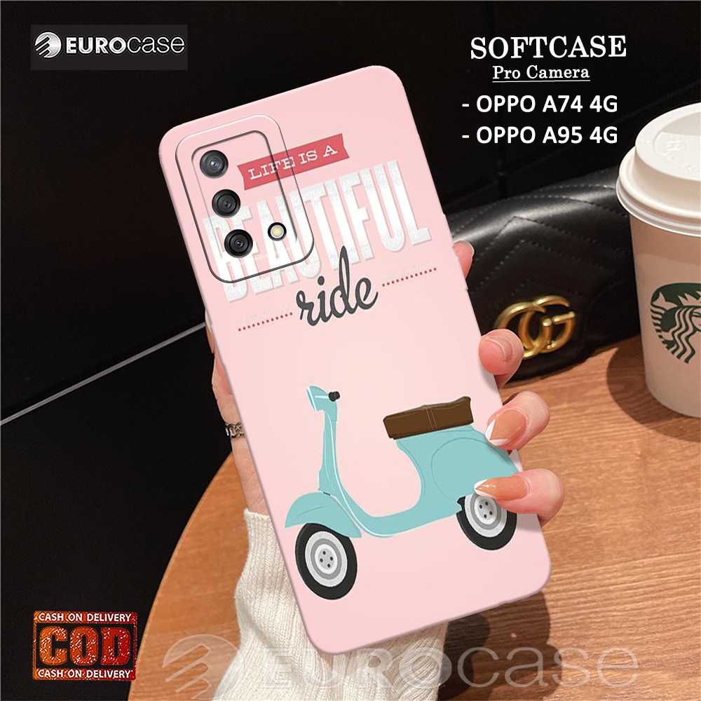 Casing Hp Oppo A74 4G / A95 4G - Fashion Case Vespa - Soft Case Hp Oppo A74 4G / A95 4G - Kesing Hp 