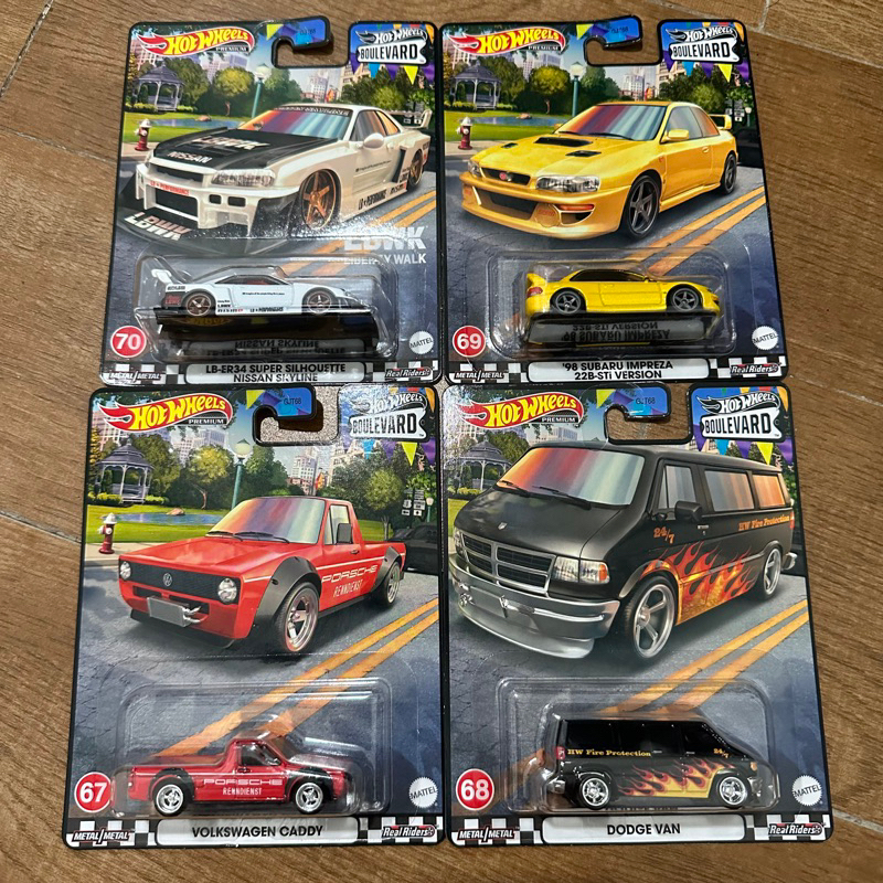 Hot Wheels PREMIUM BOULEVARD ER34 LBWK DODGE VAN VW CADDY SUBARU